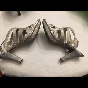 Silver sparkle shoes. Gently worn on 2 occasions.